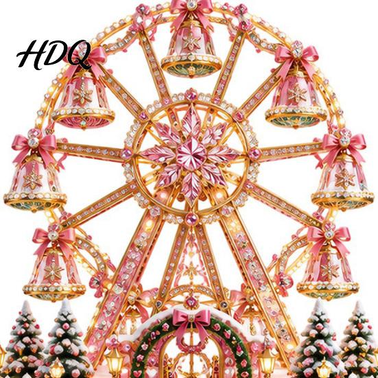 Bedroom Christmas Supplies 2D Acrylic Table Sign Carousels/Ferris Wheel/Tree Desktop Ornament Tree DIY Decor Holiday Decorative Plaque for