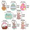 DIY Easter Party Decorations Cartoon Bunny Colorful Hanging Ornaments PVC Easter Egg Swirl Banner for 8pcs Festive Decorations