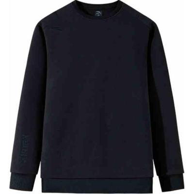 Serie Allenamento Tinta Unita Girocollo Confortevole Traspirante Versatile Felpa Casual in Pile Uomo felpa Basic-Nero 952447704-5