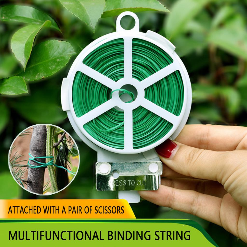 50M Multifunctional Gardening Wire Binding String, Vine Trellis Fixing Device, Fine Wire Plastic-coated Wire, Flower Rack Binding Thread