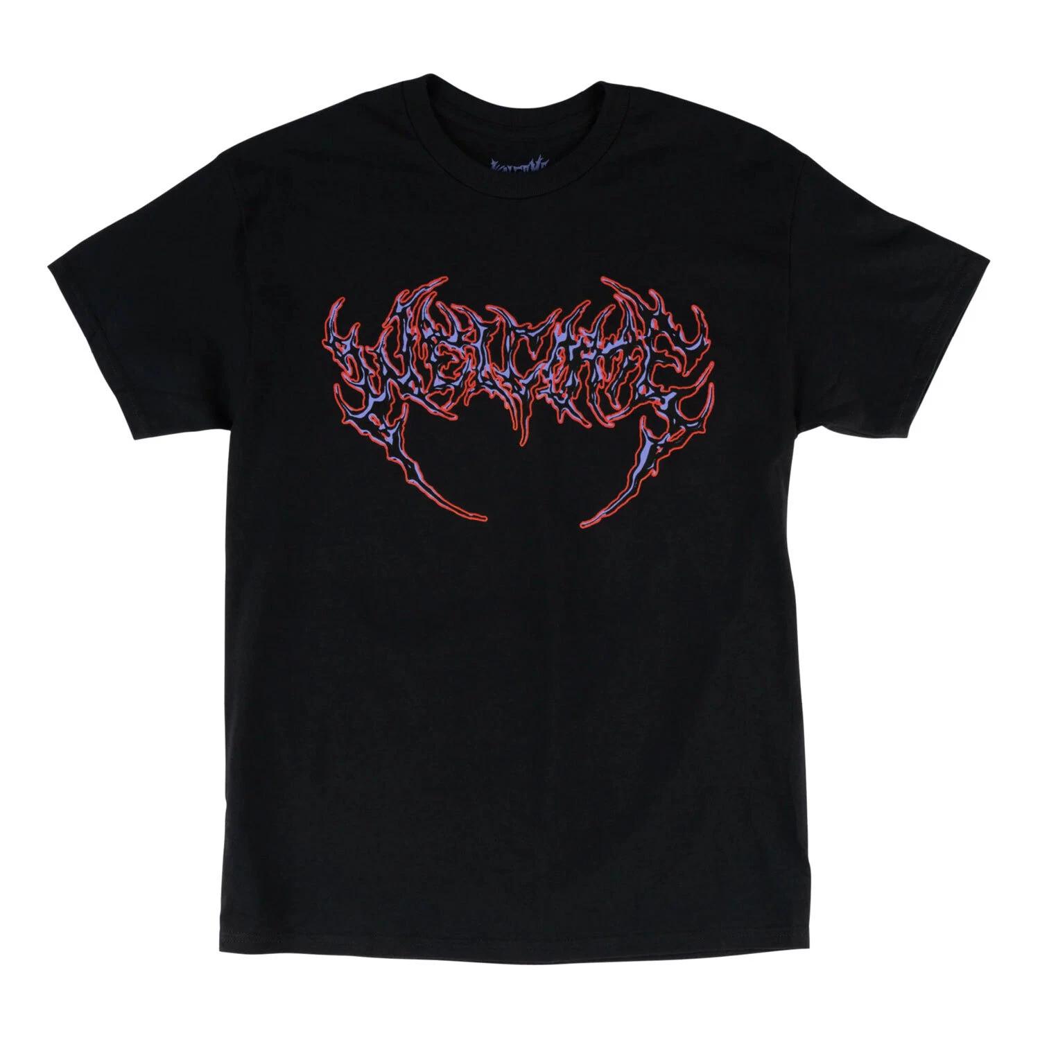 Welcome Skateboard T-Shirt Fang Black/Purple/Red XL