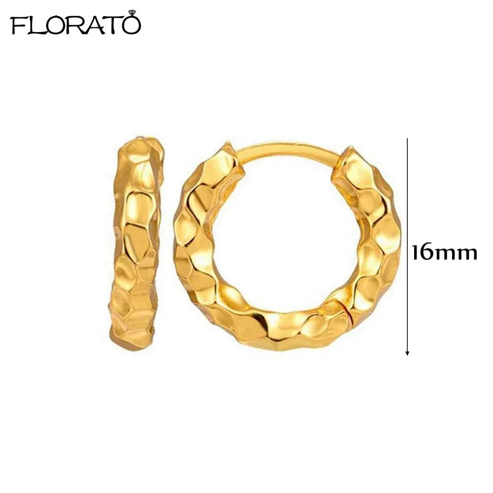 925 Silver Ear Needle Simple 10/15/25mm Hoop Earrings for Women Round Dangle Gold Earrings Fashion Korean Jewelry