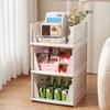 Stackable Drawer Organizer Plastic Storage Baskets Saving Space Clothes Sorting Rack  Kitchen