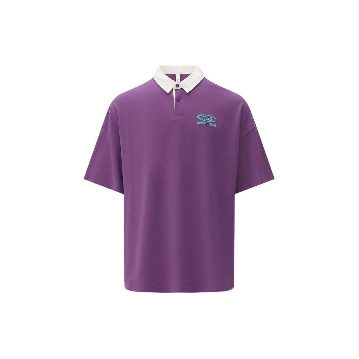 

Reebok Color Block Polo Knit Short Sleeve Shirt Unisex tops Purple 24SRC407UGP2 M