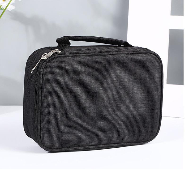 Double Layer Oxford Pencil Case: Large Capacity Multi-hole Art Sketching Storage Bag for Students