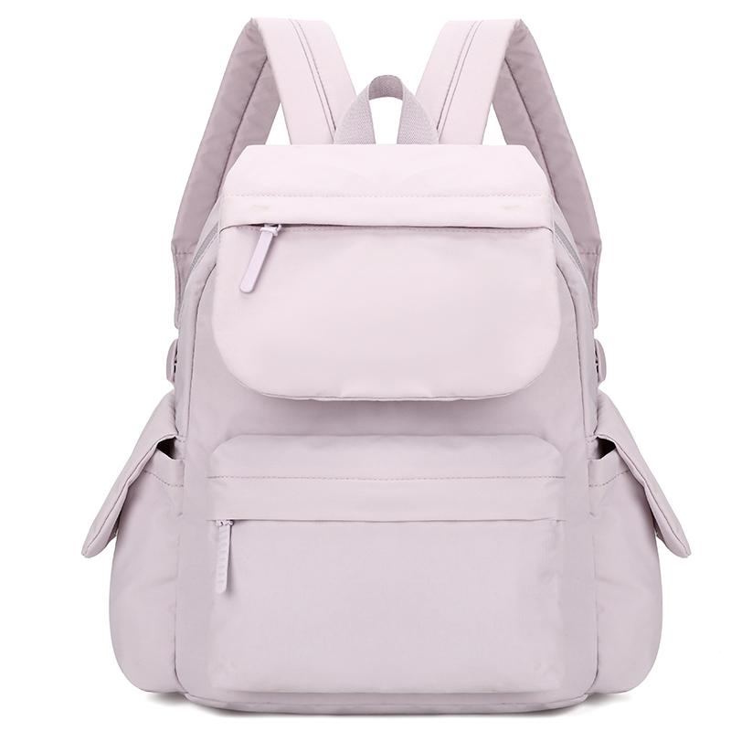 Sac à dos de couleur unie Léger Grande capacité pour unisexe