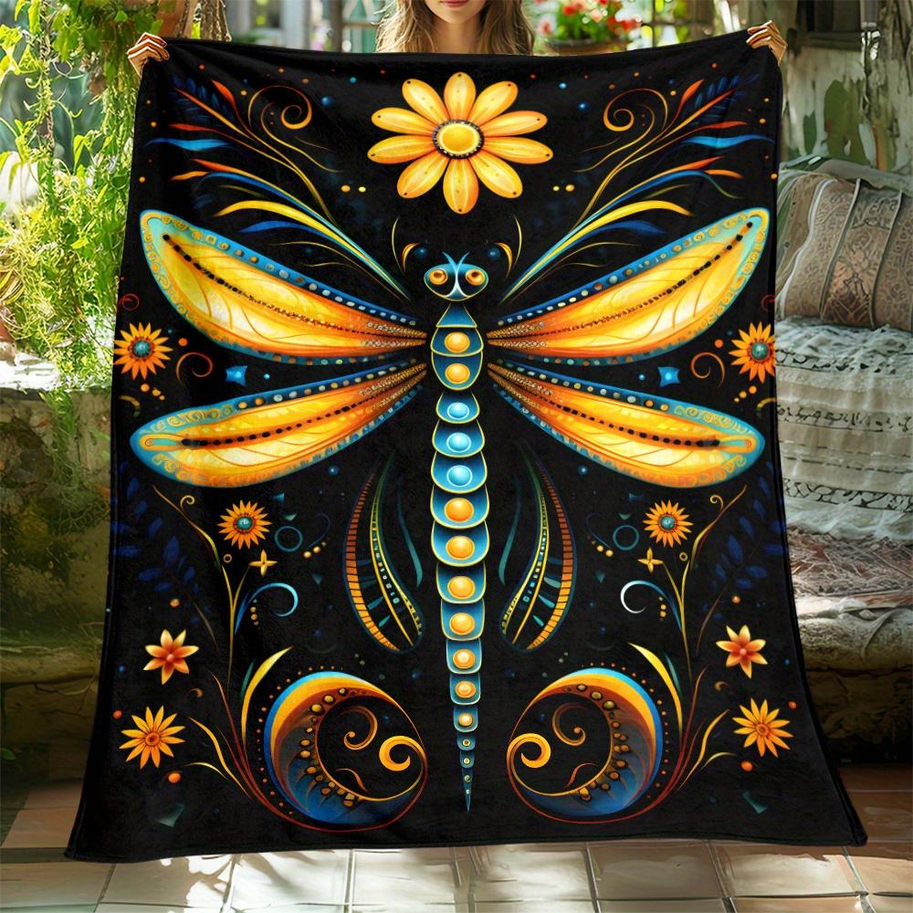 Sunflower Throw Blanket Cute Golden Floral Heart Leaves Pattern Cozy Bed Blankets Luxury Decor For Sofa Couch Bed Living Room