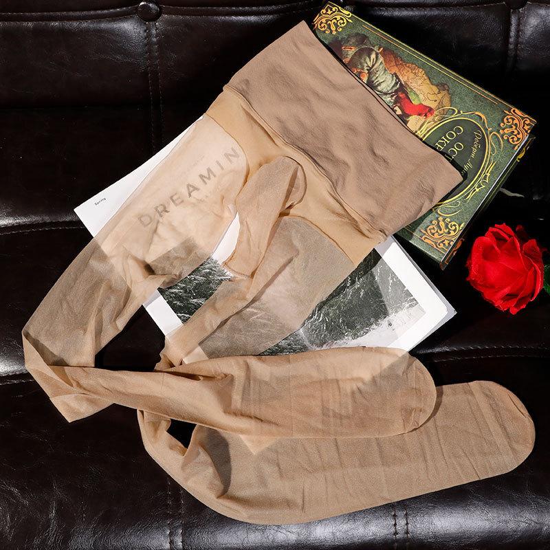 Summer Ultra Thin Velvet Seamless 5D Silk Stockings Men's Sexy Invisible Anti Hook High Elastic Traceless Pantyhose VBVQ
