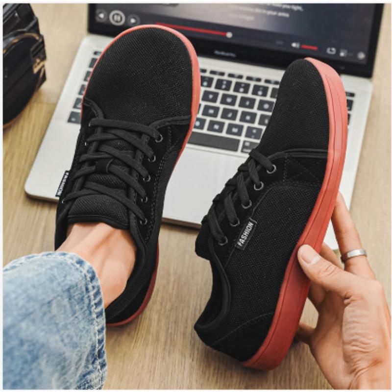 

Дышащая повседневная спортивная обувь, низкие кроссовки для улицы, нескользящая обувь 48 чёрный/коричневый