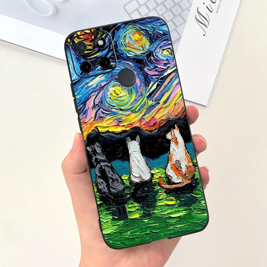 For Realme C21Y Case Realme C25Y Stylish Candy Painted Cover Soft Silicone Phone Case For Realme C21 C 21 Y C25Y RealmeC21 Shell