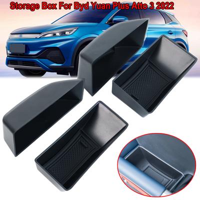 2x For BYD Atto 3 Yuan Plus 2022 2023 2024 Car Interior Front Rear Door Side Handle Catch Storage Box Holder Stowing Tidying Replacement Accessories