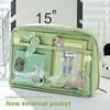 1 pcs 12 layers large capacity pencil case classification storage stationery organizing bag student stationery box