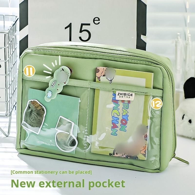 1 pcs 12 layers large capacity pencil case classification storage stationery organizing bag student stationery box