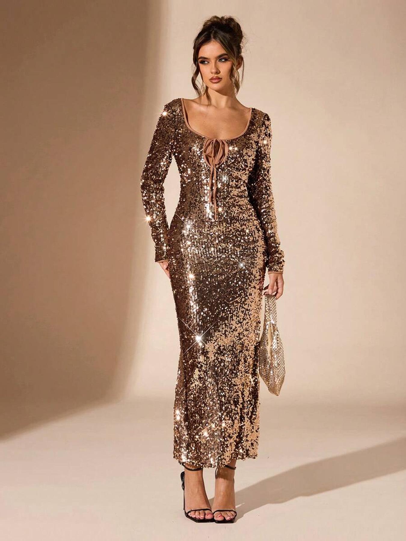 Slim long evening dress, elegant wedding