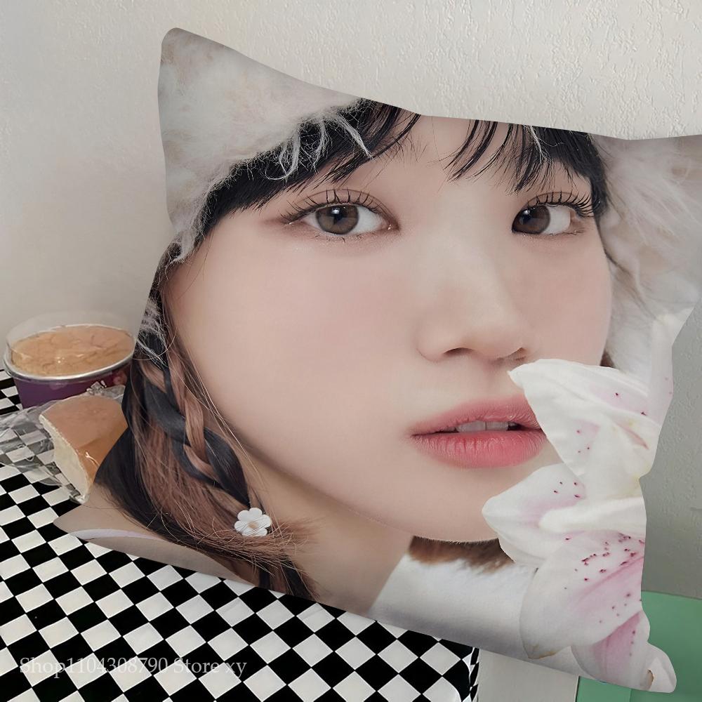 Kim Chae Won Kpop Style Pillow Case Square Pillow Bedroom Sofa Leisure Comfort Cushion Car Living Room Home Decoration