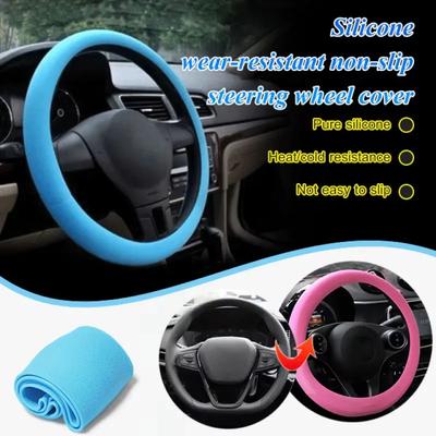 Silicone Car Steering Wheel Cover Anti-slip Wear-resistant Silicone Steering Wheel Cover Four Seasons Steering Wheel Cover