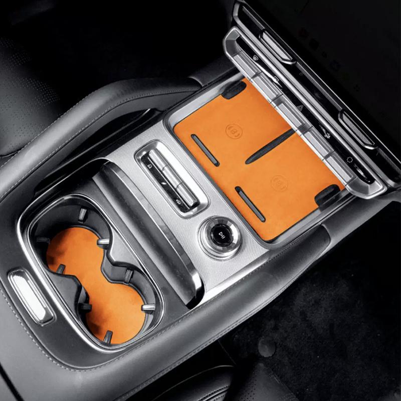 For Zeekr 8X 2026 Center Console Wireless Charging Suede Decor Sticker Anti-scratched Sticker Accessories