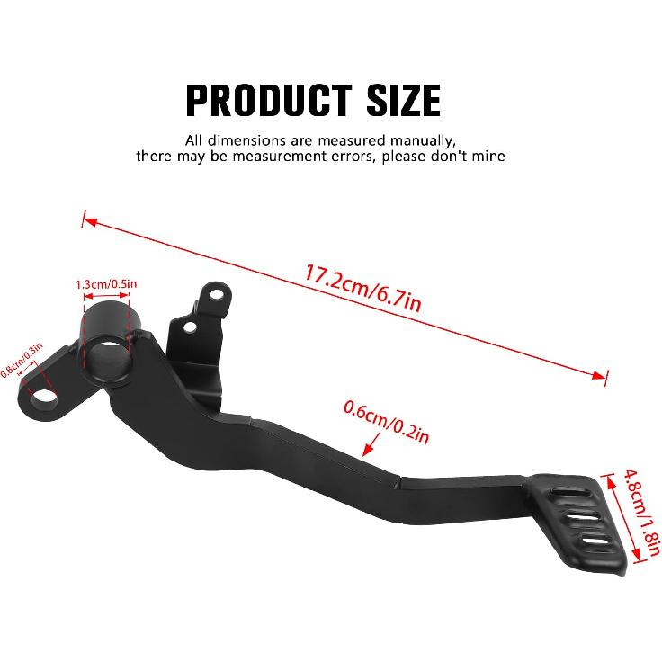 Brake Foot Pedal for MT03 2016-2025, YZF R3 2015-2025, YZF R25 2014-2025, MT-25 2015-2025, Motorcycle Rear Brake Lever Replacement Compatible With