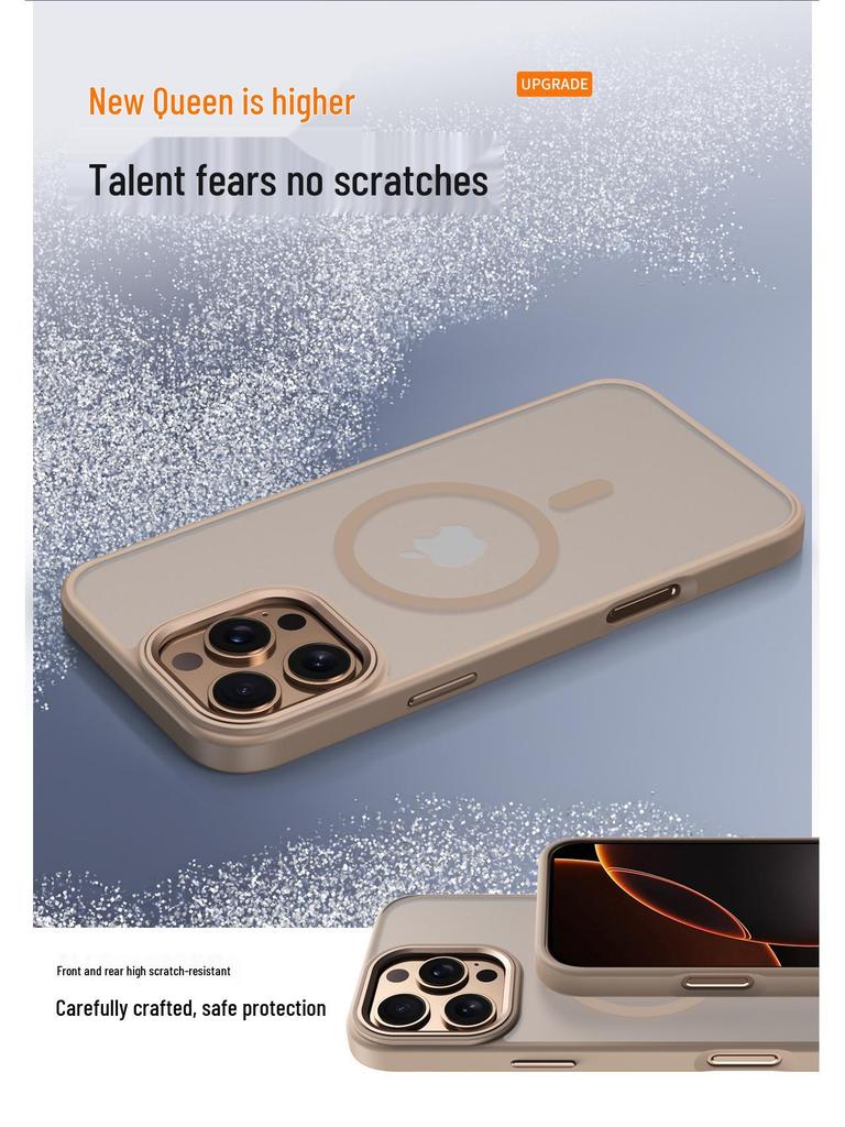 Compatible iPhone 15 Pro/16 Pro Max Magnetic Transparent Matte Protective Case