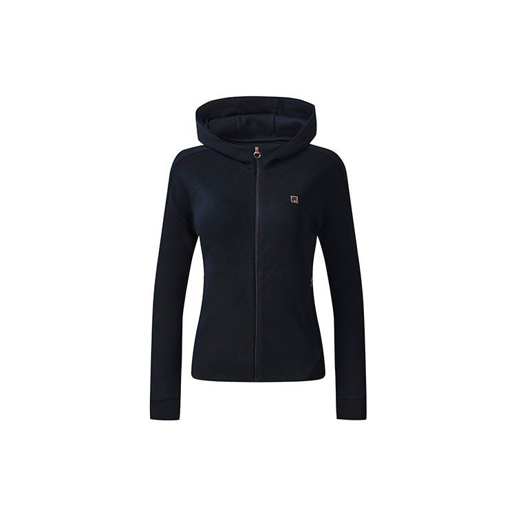 FILA Athletics Базовая Удобная Однотонная Вязаная Куртка-Толстовка Женская куртки Темно-Синий A11W241508F-NV S