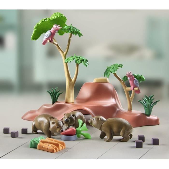 PLAYMOBIL 71625 Terriers de wombats, Wiltopia, 47 pièces, Dès 4 ans