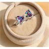 925 Sterling Copper Personality Multi-colored CZ Bow Rings for Women Bride Wedding Party Finger Ring Nice Gift Fashion Zircon