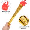 Glowing Torch Prop - 2PCS Plastic Fake Torch Luminous Torches for Games Sports Competition Cosplay Themed Party Kid Tool