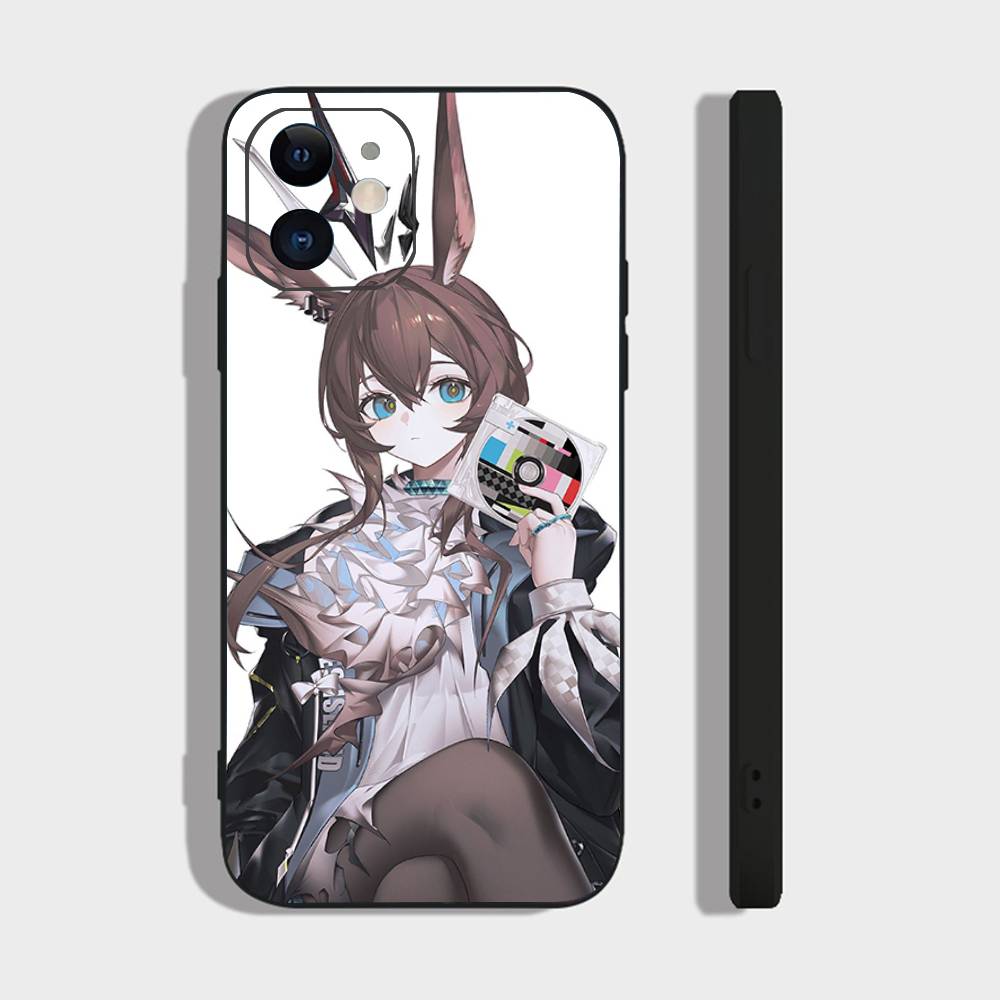 Amiya Animated Game A-Arknights Phone Case For IPhone 17 Air 16 15 14 13 Pro Max 11 12 Black Silicone Cover