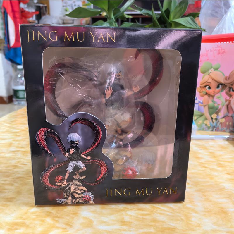 Tokyo Ghoul Q Version Dual-Head Kaneki Ken Battle Figurine for Car Decor