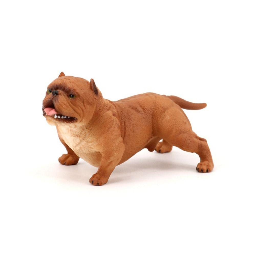 Animal Model Simulation Bulldog Educational Pitbull Figurine Children Toys Bulldog Model  Kids Toy