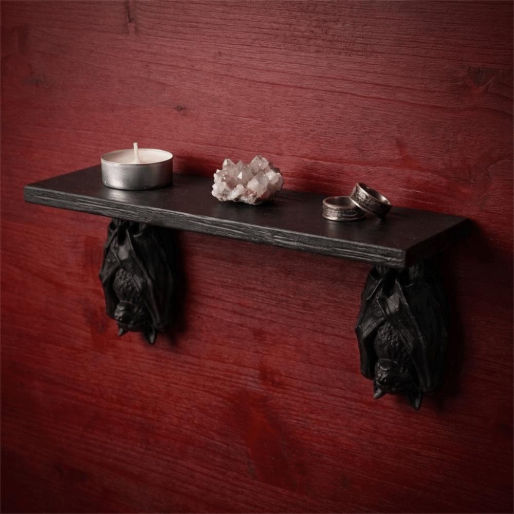 Plastic Hanging Bat Wall Bracket 3D Printed Bat Floating Display Rack Wall Mount Shelf Living Room