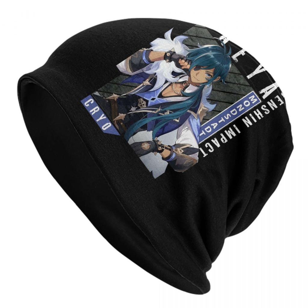 Game Anemo Geo Pyro Hydro Genshin Impact GANYU Bonnet Femme Hip Hop Knit Hat For Winter Warm Cryo Electro Dendro Beanies Caps