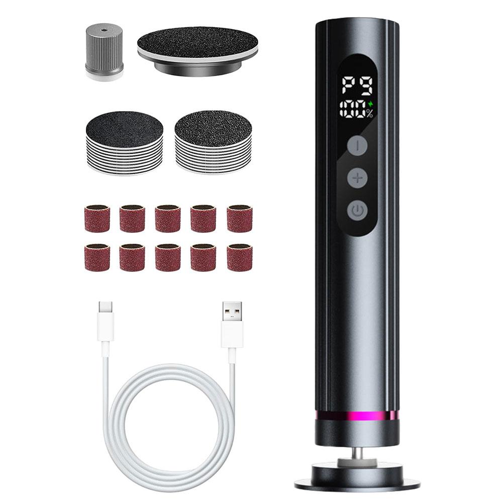 2-in-1 Electric Foot Callus Remover with Sandpaper Discs & Grinding Heads Electric Foot File Electric Pedicure Tool for Home Use