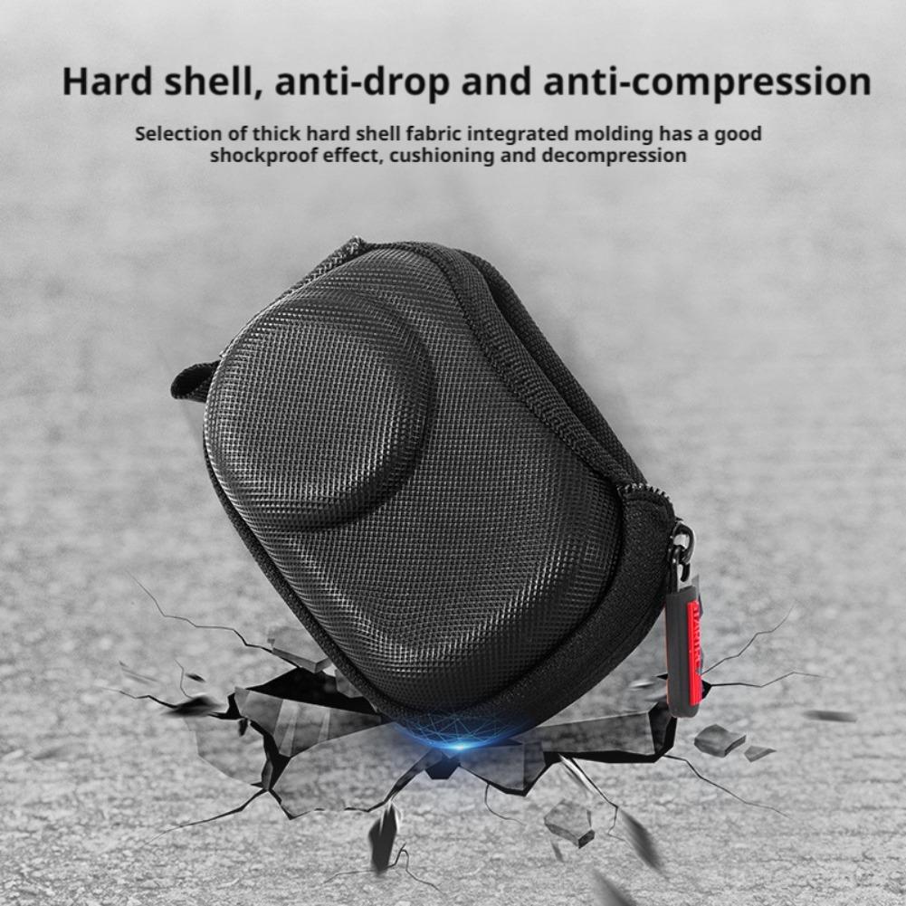 Mini Storage Bag For DJI Osmo Action 6 Carrying Case Waterproof PU w/ Carabiner Lanyard Protective Bag Camera Accessory