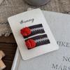 Cartoon Embroidery Children's Hairpin Cute Mushroom Girl Bangs Side Clip Hairpin Hair Clip Kids Hair Accessories Headwear