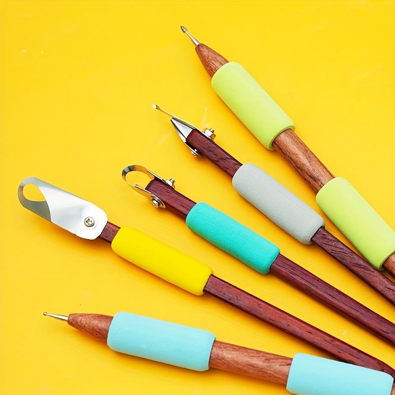 1 Stück Mehrwinkel-Drehbares Töpferwerkzeug aus Holz zum Schnitzen für Keramik und Töpferware