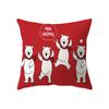 Cute Elk Christmas Theme Print Pattern Cushion Cover Home Living Room Sofa Decoration Square Polyester Pillow Pillow Cover