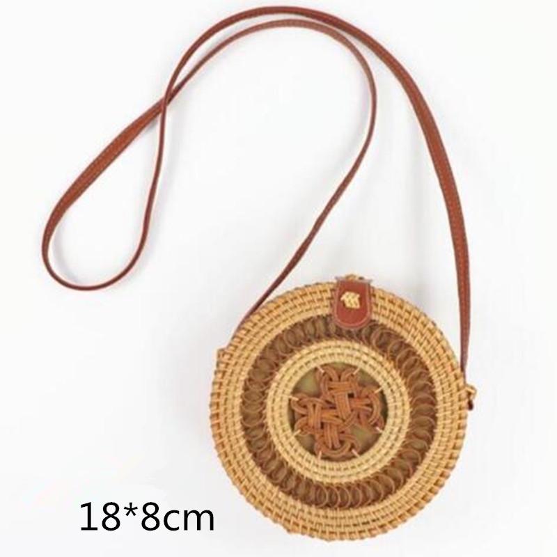Borsa Rotonda In Rattan, Borsa Da Matrimonio Da Spiaggia, Borsa In Rattan Intrecciata A Mano, Borsa A Tracolla Boho, Borsa A Tracolla Estiva, Tracolla Regolabile, Tracolla In Vera Pelle - Italia