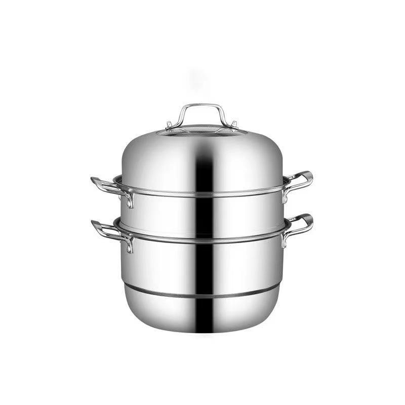 

28CM Stainless Steel Multi-Layer Steamer Pot for Steaming & Boiling - Ideal Gift