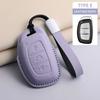PU Leather Car Key Case Cover Holder Keychain Protective Shell for Hyundai Creta Ix35 Ix45 I10 I30 I40 Remote Key