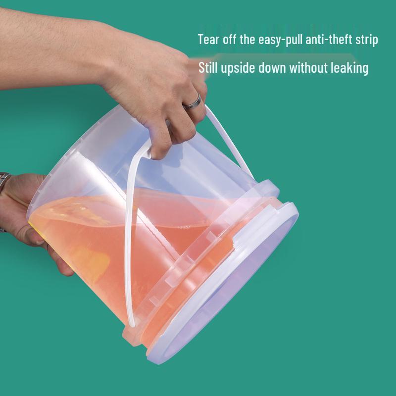 1L White Round PP Plastic Multi-Purpose Bucket