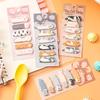 4pcs Kawaii Cat & Puppy Shaped Memo Stickers Self-Adhesive Cartoon Index Labels Sticky Notes Creative Classification Pad