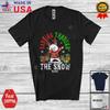 Custom Name Dabbing Through The Snow Christmas Reindeer Cat Owner T-Shirt