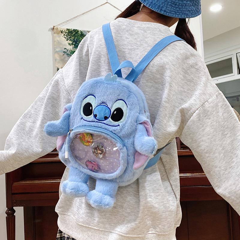 Stitch Angel Niedlicher Plüschrucksack Mit Cartoon-Design Für Den Täglichen Gebrauch