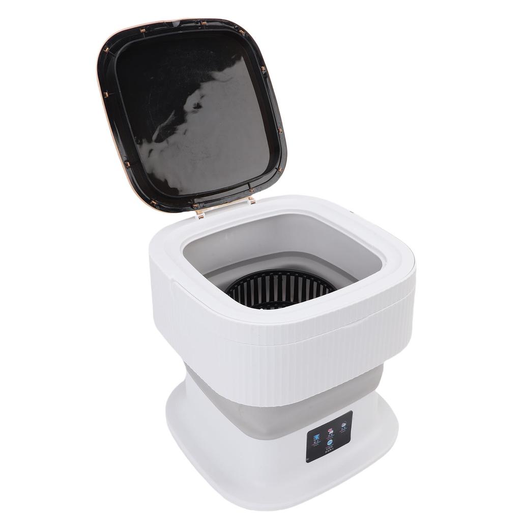 Portable Washing Machine 11.5L Foldable Portable Washer with Soft Drying Automatic Drainage for Home Dormitory EU Plug