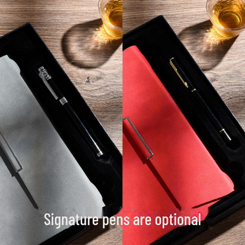 A5 Tri-Fold Magnetic Buckle Loose-Leaf Notebook with Customizable Logo Gift Box