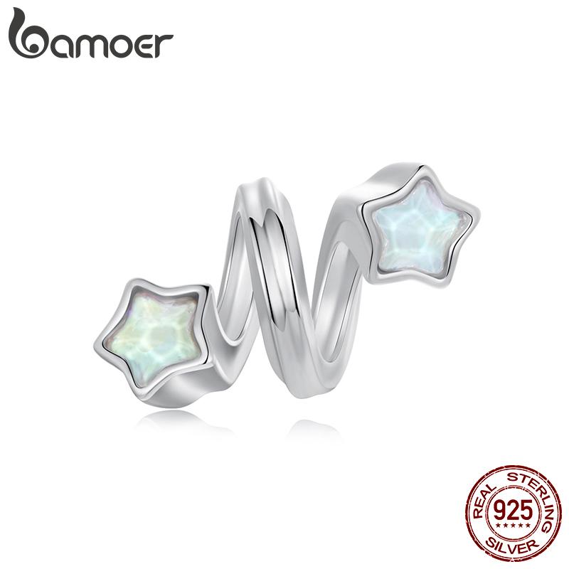 

BAMOER Solid 925 Sterling Silver Snowflake Series Charm Bead fit Original Bracelet bamoer Charm DIY Jewelry Accessories 0.9*1.5cm серебряный
