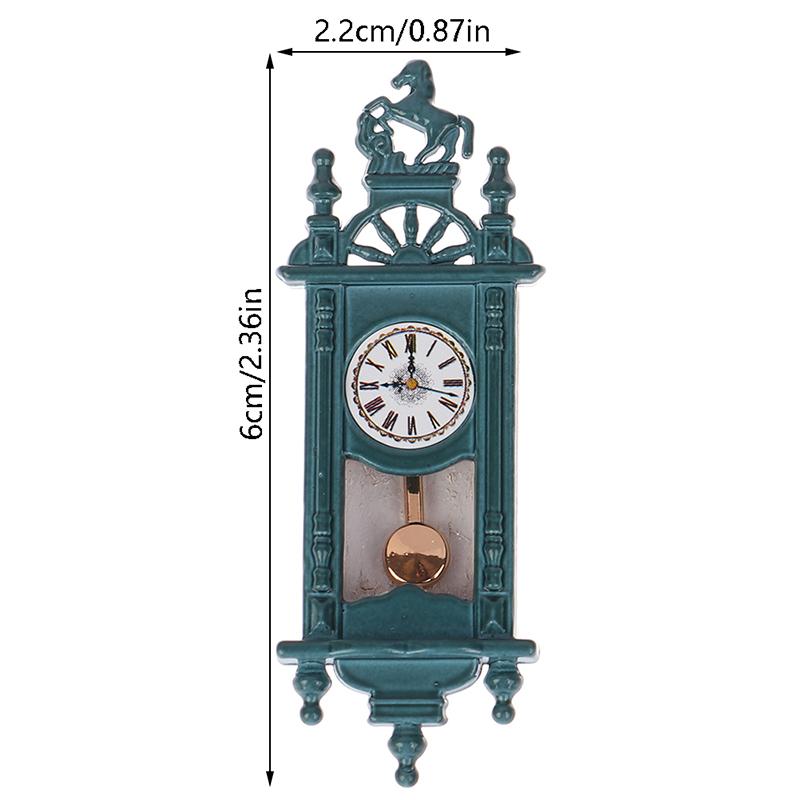 1Pc 1:12 Mini Small Alarm Clock Creative Quartz Round Alarm Clock Portable Miniature Dollhouse Mini Home Decoration Toys Gift