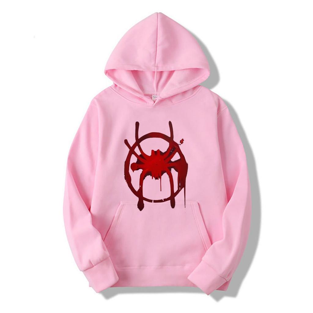 plus size tops funny hoodies men clothes new black hoodies mens Miles Morales Spider Symbol hoodies 2024