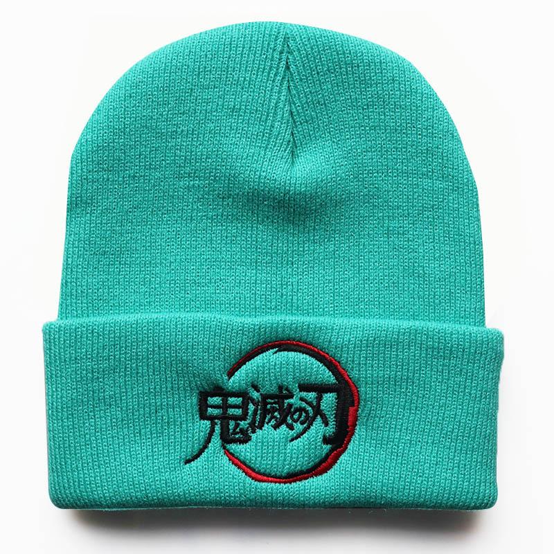 Anime Cartoon Demon Slayer Knitted Hat, Warm Pullover Hat, New Trendy Wool Hat for Men and Women